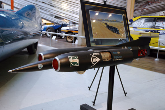 Thrust SSC scale model Richard Noble took the record back from rocket 