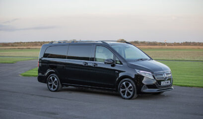 Black Mercedes MPV chauffeur vehicle